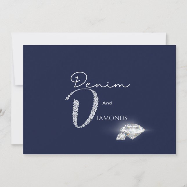 Denim and diamonds invitation (Front)