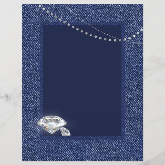 Denim and diamonds invitation (Front)