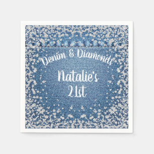 Denim and Diamonds Napkins, Denim & Diamonds Party Napkin
