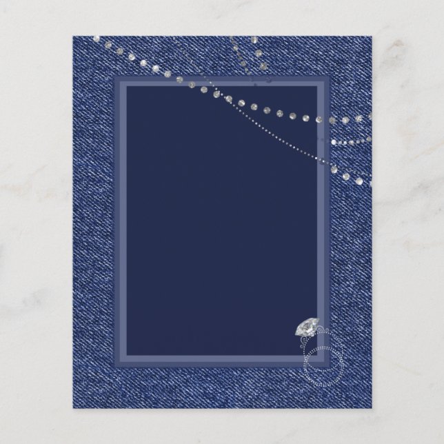 Denim and diamonds Paper Sheet (Front)