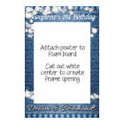 Denim and Diamonds Photo Booth Frame Prop Poster