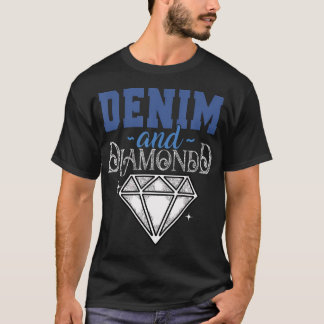 Denim And Diamonds Stylish Blue Denim T-Shirt
