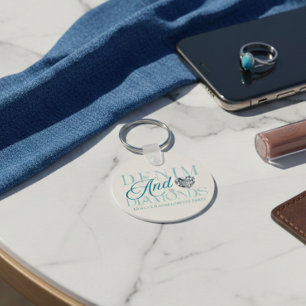 Denim and Diamonds Western Bachelorette Key Ring