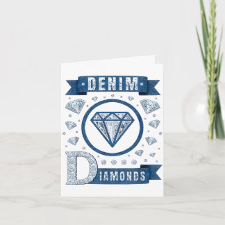 Denim and diamonds western cowgirl glam style for card