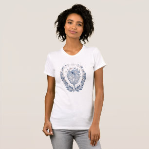 Denim and Flower T Shirt - Blossom on Denim