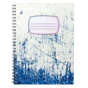 Denim and glitter compositon notebook