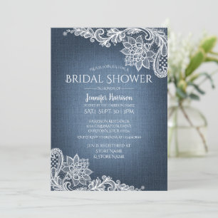 Denim and Lace Bridal Shower Invitation