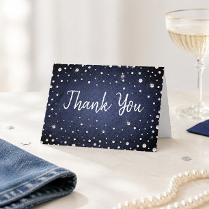 Denim and Pearls Thank you Card
