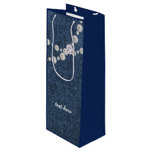 denim bag, blue denim birthday party Gift Bag