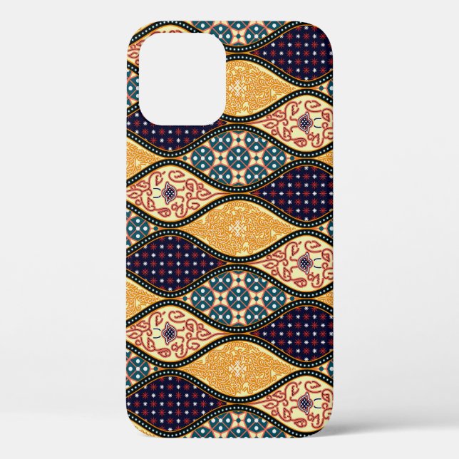 Denim Blue Art Nouveau: Seamless Case-Mate iPhone Case (Back)