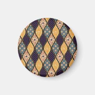 Denim Blue Art Nouveau: Seamless Magnet