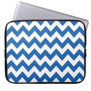 Denim Blue Bold Chevron Laptop Sleeve