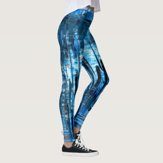 Denim Blue Designer Leggings (Right)