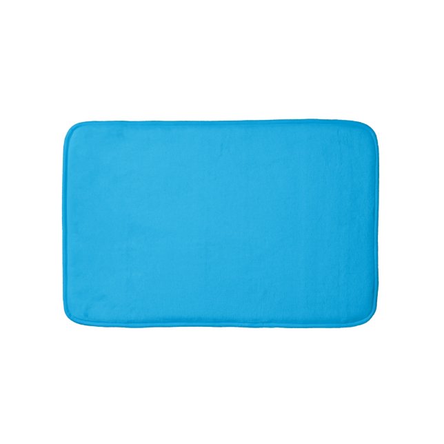 Denim Blue,Fountain Blue,Jellyfish, Bath Mat (Front)