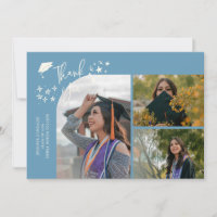 Denim Blue Hand Written Thank You Multi Photo