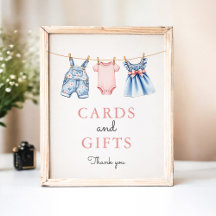 Denim Blue Jean Girl Cards and Gifts Poster