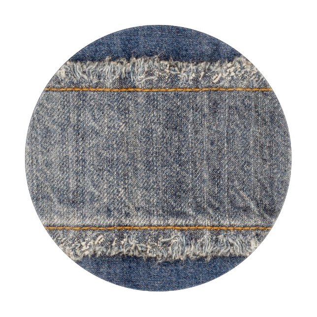 Denim Blue Jeans: Casual Double Patch Cutting Board (Front)