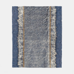 Denim Blue Jeans: Casual Double Patch Fleece Blanket