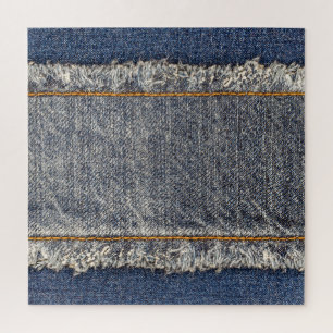 Denim Blue Jeans: Casual Double Patch Jigsaw Puzzle