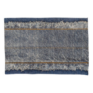 Denim Blue Jeans: Casual Double Patch Pillowcase