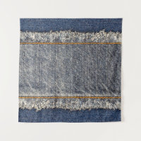 Denim Blue Jeans: Casual Double Patch