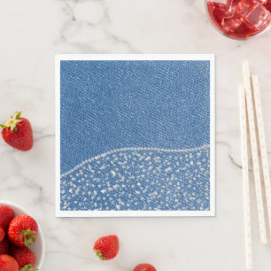 Denim Blue Jeans Diamond Napkin