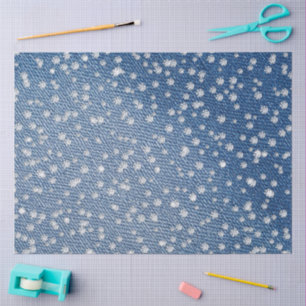 Denim Blue Jeans Diamond Tissue Paper