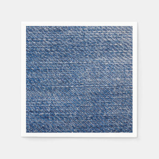 Denim Blue Jeans Faux Texture Rustic Napkin