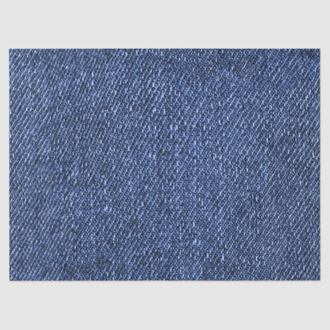 Denim Blue Jeans Graphic Design Stylish Tissue Paper (Front)