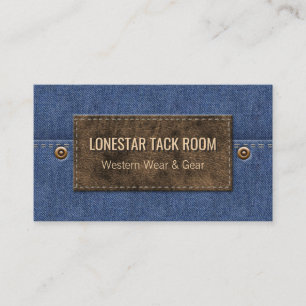 Denim Blue Jeans   Leather Tag Country Business