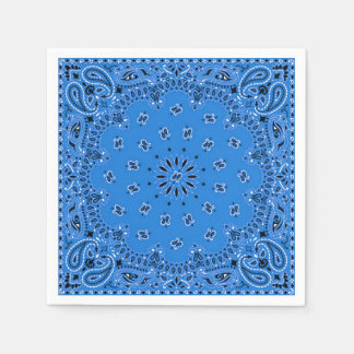 Denim Blue Paisley Bandanna Scarf BBQ Picnic Napki Napkin