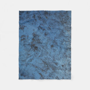 Denim Blue personalised antique car, rusted metal Fleece Blanket