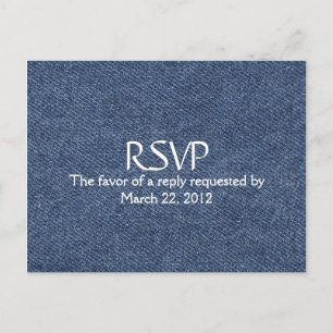 Denim Blue RSVP with Menu Choice