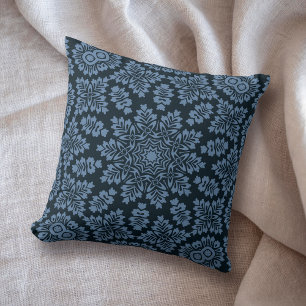 Denim Blue Star Geometric Cushion