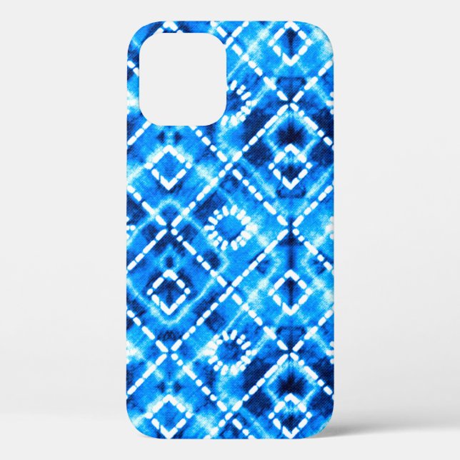Denim blue tie die texture repeat modern pattern Case-Mate iPhone case (Back)