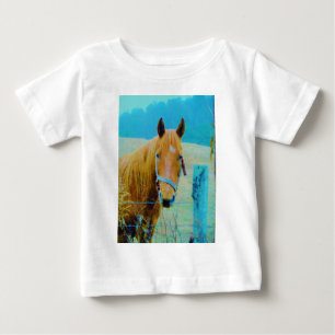 Denim blue tinted Horse Baby T-Shirt