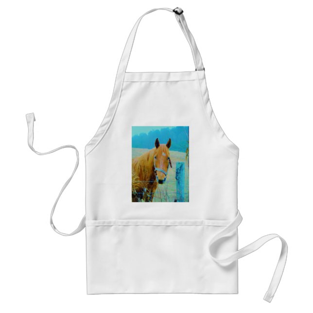 Denim blue tinted Horse Standard Apron (Front)