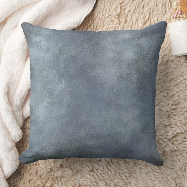 Denim Blue Weathered Look Rustic Finish Cushion (Blanket)