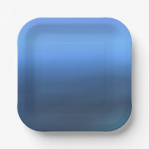 Denim Blues Colour Paper Plate