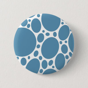 Denim Bule Bubbles 6 Cm Round Badge