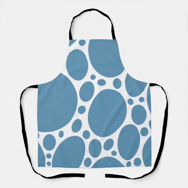 Denim Bule Bubbles Apron (Front)