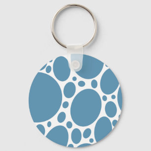 Denim Bule Bubbles Key Ring