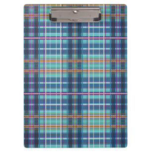 Denim Checked with Multi Squares in Blue Clipboard