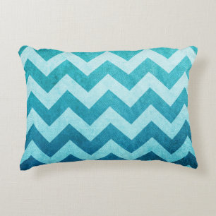 Denim Chevron by Shirley Taylor Decorative Cushion