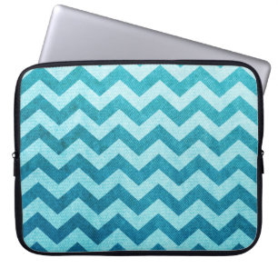 Denim Chevron by Shirley Taylor Laptop Sleeve