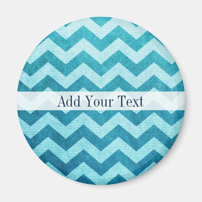 Denim Chevron by Shirley Taylor Magnet (Front)
