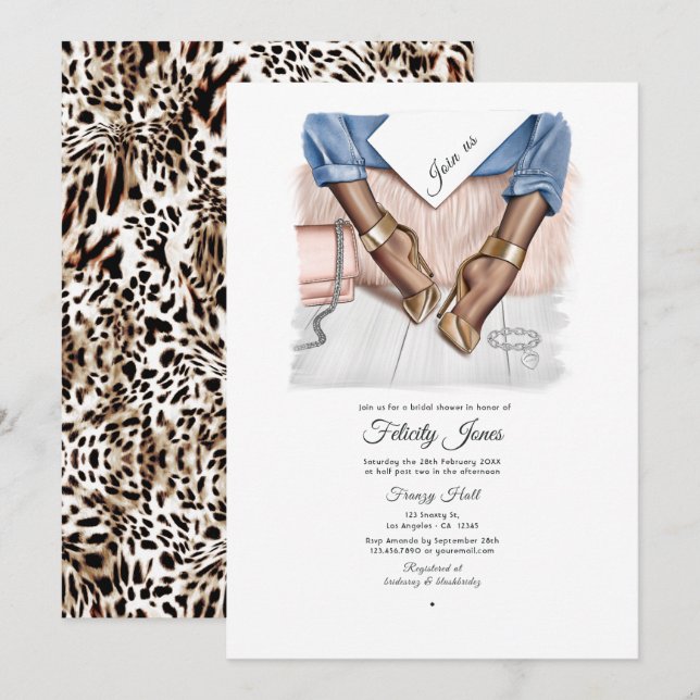 Denim Chic Bridal Shower Invitation (Front/Back)