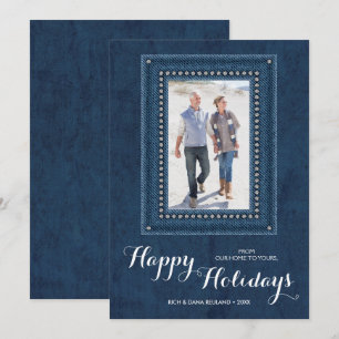 Denim Christmas Photo Holiday Card