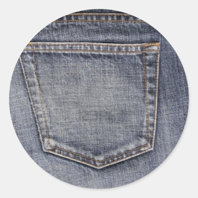 Denim Classic Round Sticker (Front)