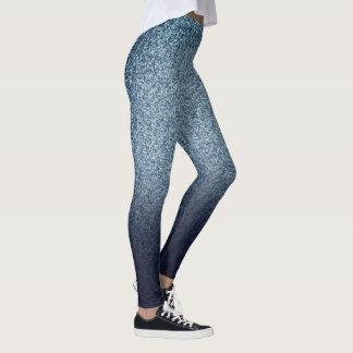 Denim colour  Retro Print Leggings
